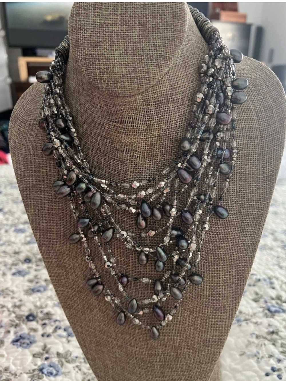 susan green vintage necklace Fresh Water Big Pearls